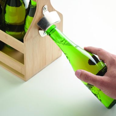 Caja de bambú para 6 cervezas Ecológica...