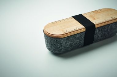 Estuche fieltro RPET con tapa Ecológico...