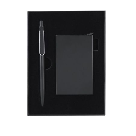 Set bolígrafo tarjetero aluminio reciclado GRS