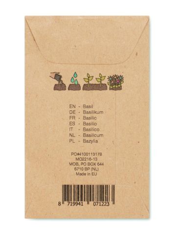 Sobre con semillas albahaca Ecológica...