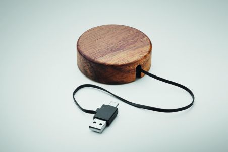Cargador inalámbrico madera Ecológico Personalizado 7MO2220
