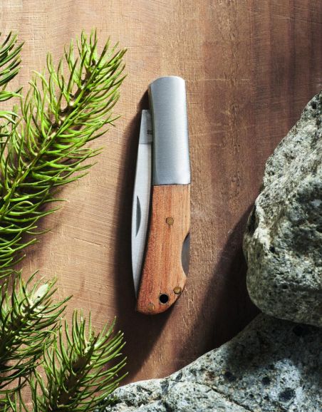 Cuchillo plegable de acacia Ecológico Personalizado 7MO2297