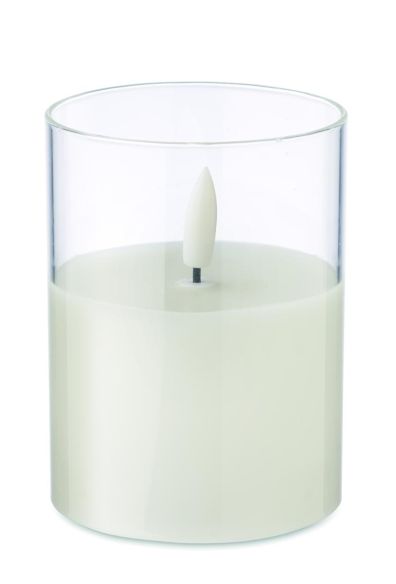 Vela cera LED soporte cristal Ecológica Personalizada 7MO2366