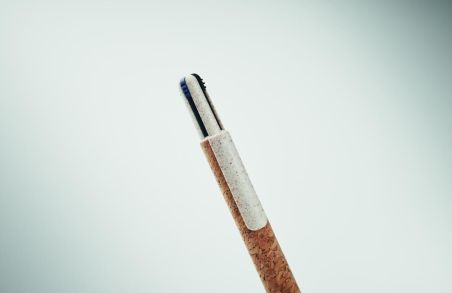 Bolígrafo corcho de 4 tintas Ecológico Personalizado 7MO2421