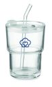 Vaso de cristal con pajita 400m Ecológico Personalizado 7MO2502 - Imagen 5