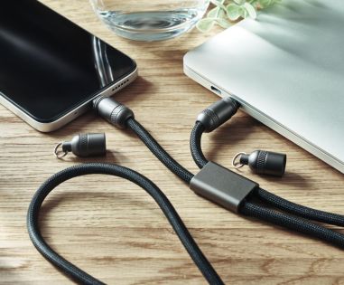 Lanyard cargador de móvil Ecológico...