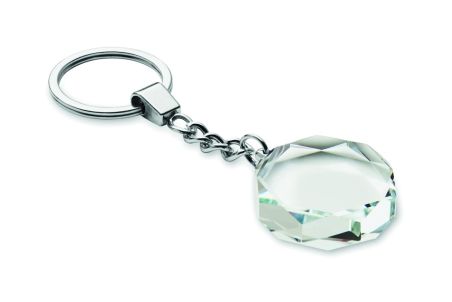 Llavero redondo de cristal Ecológico Personalizado 7MO2657