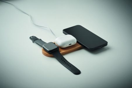 Cargador 3 en 1 de 15 W Ecológico Personalizado 7MO2729