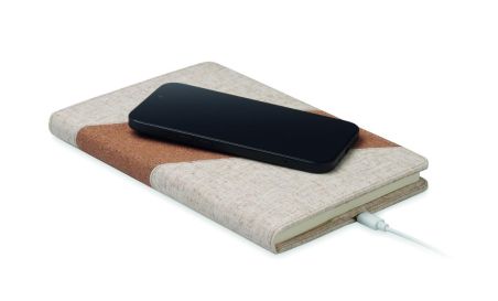 Cuaderno A5 con cargador 15W Ecológico Personalizado 7MO2734