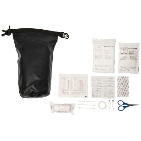 Bolsa impermeable con 30 elementos de primeros auxilios Ecológica Personalizada 6122006