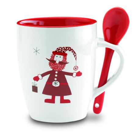 Taza con cuchara 250ml Ecológica Personalizada 7CX1304