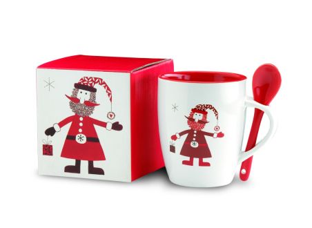 Taza con cuchara 250ml Ecológica Personalizada 7CX1304
