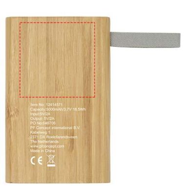 Batería externa de 5000 mAh de bambú Ecológica...