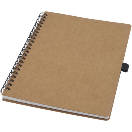 Libreta de tamaño A5 de cartón reciclado con espiral y papel de piedra Ecológica Personalizada 6107732