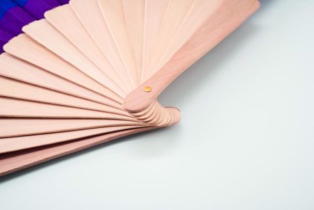 Abanico de madera rainbow Ecológico Personalizado 7MO6446