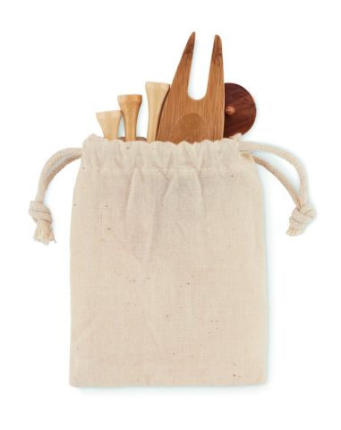 Juego accesorios golf en bolsa Ecológica...
