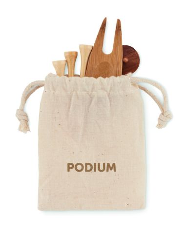 Juego accesorios golf en bolsa Ecológica...