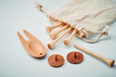 Juego accesorios golf en bolsa Ecológica...