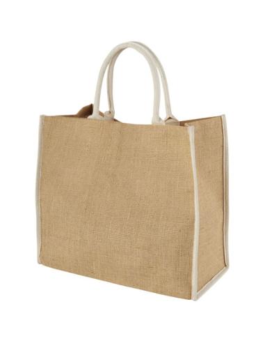 Bolsa Tote de yute con bordes contrastados "Hirry"