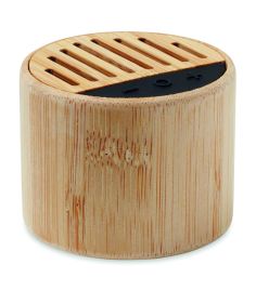 Altavoz redondo de bambú Ecológico Personalizado 7MO6818 - Producto ecológico