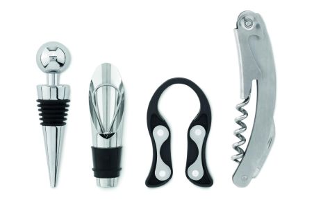 Set de vino y soporte de madera Ecológico Personalizado 7MO9523