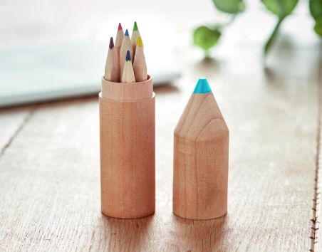 Estuche madera de 6 lápices Ecológica Personalizada 7MO9875