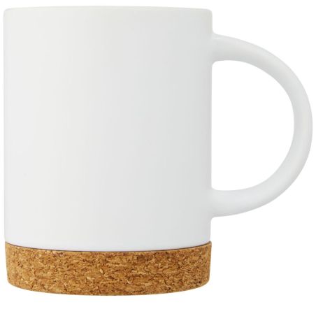 Taza de cerámica de 425 ml con base de corcho Ecológica Personalizada 6100901