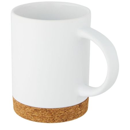 Taza de cerámica de 425 ml con base de corcho Ecológica Personalizada 6100901