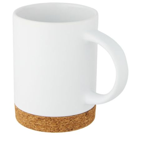 Taza de cerámica de 425 ml con base de corcho Ecológica Personalizada 6100901