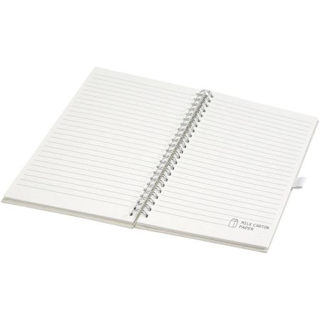 Libreta A5 con espiral fabricada a partir de cartones de leche recilados Ecológica Personalizada 6107783