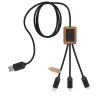 Cable de bambú 3 en 1 Ecológico Personalizado 62PX055 - Imagen 5