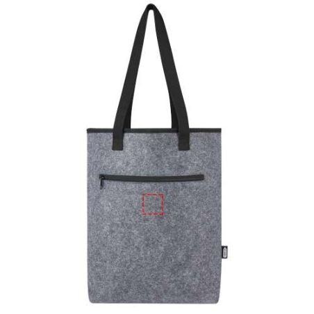 Bolsa Tote isotérmica de fieltro reciclado GRS de 12 L Ecológica Personalizada 6210743