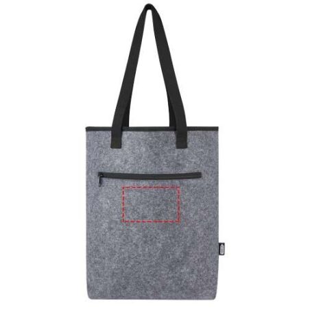 Bolsa Tote isotérmica de fieltro reciclado GRS de 12 L Ecológica Personalizada 6210743
