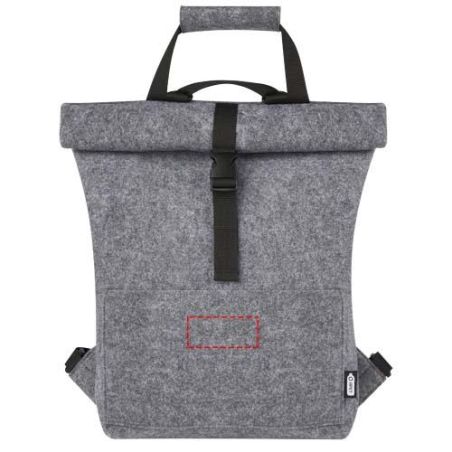 Bolsa para bicicleta enrollable de fieltro reciclado GRS de 13 L Ecológica Personalizada 6120663