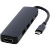 USB 2.0-3.0 con adaptador multimedia de plástico reciclado con puerto HDMI y certificación RCS Ecológico Personalizado 6124368 - Imagen 1