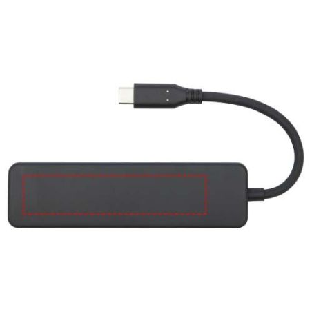 USB 2.0-3.0 con adaptador multimedia de plástico reciclado con puerto HDMI y certificación RCS Ecológico Personalizado 6124368