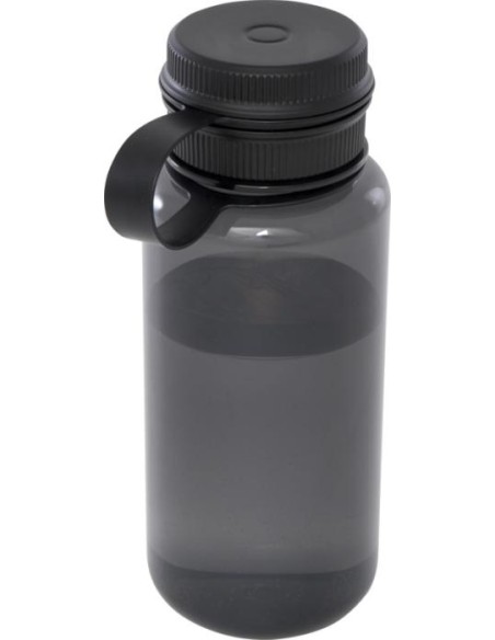 Botella deportiva ecológica Personalizable de RPET con certificado RCS, de 900 ml y con tapa multifunción.