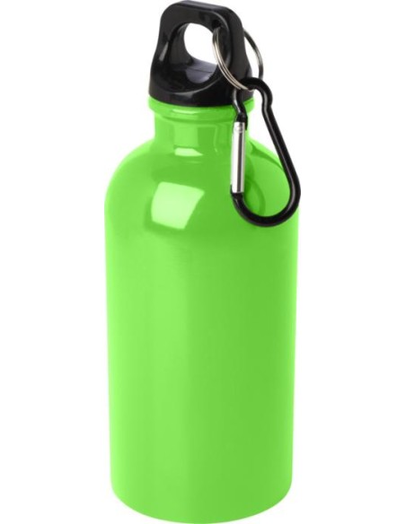 Bidón ecológico Personalizable de 400 ml de acero inoxidable con mosquetón