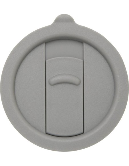 Taza de cerámica ecológica personalizable con tapa de plástico de 450 ml