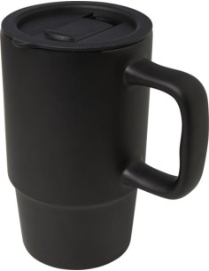 Taza de cerámica ecológica personalizable con tapa de... - Producto ecológico