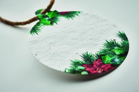 Adorno navideño papel semillas Ecológico Personalizado 7CX1515