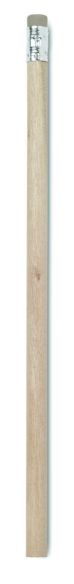 Lápiz madera natural goma borrar