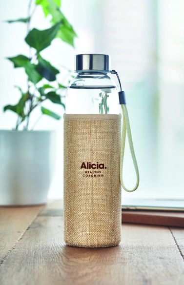 Botella cristal con funda 500ml Ecológica Personalizada 7MO6168