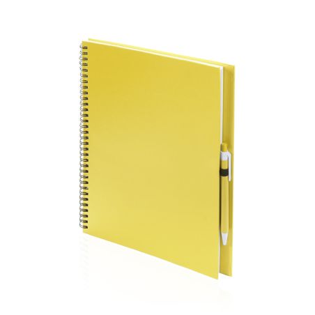 Libreta anillas cartón reciclado con bolígrafo