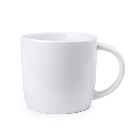 Taza cerámica 380ml blanca café largo caja individual