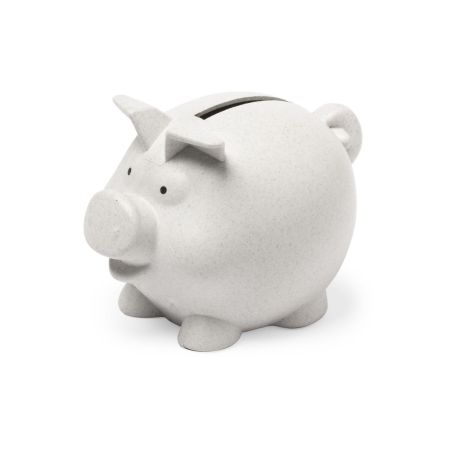 Hucha cerdito bambú línea nature FSC PEFC escritorio