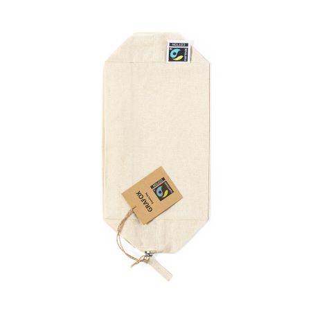 Neceser algodón 180g/m² Fairtrade cremallera hangtag