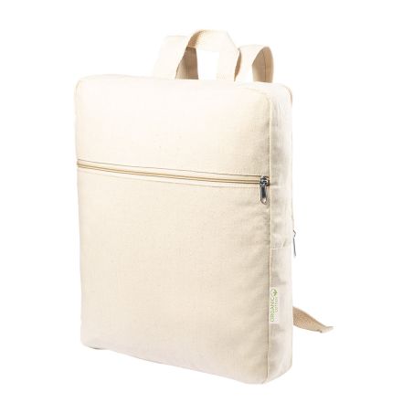 Mochila algodón orgánico con bolsillo frontal