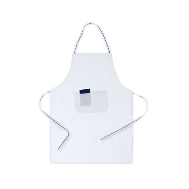 Delantal TC algodón poliéster bolsillo doble cintas 90x65