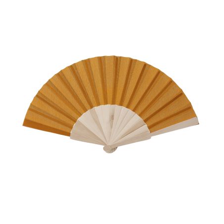 Abanico madera poliéster 190T 23 x 42.5 cm caja cartón